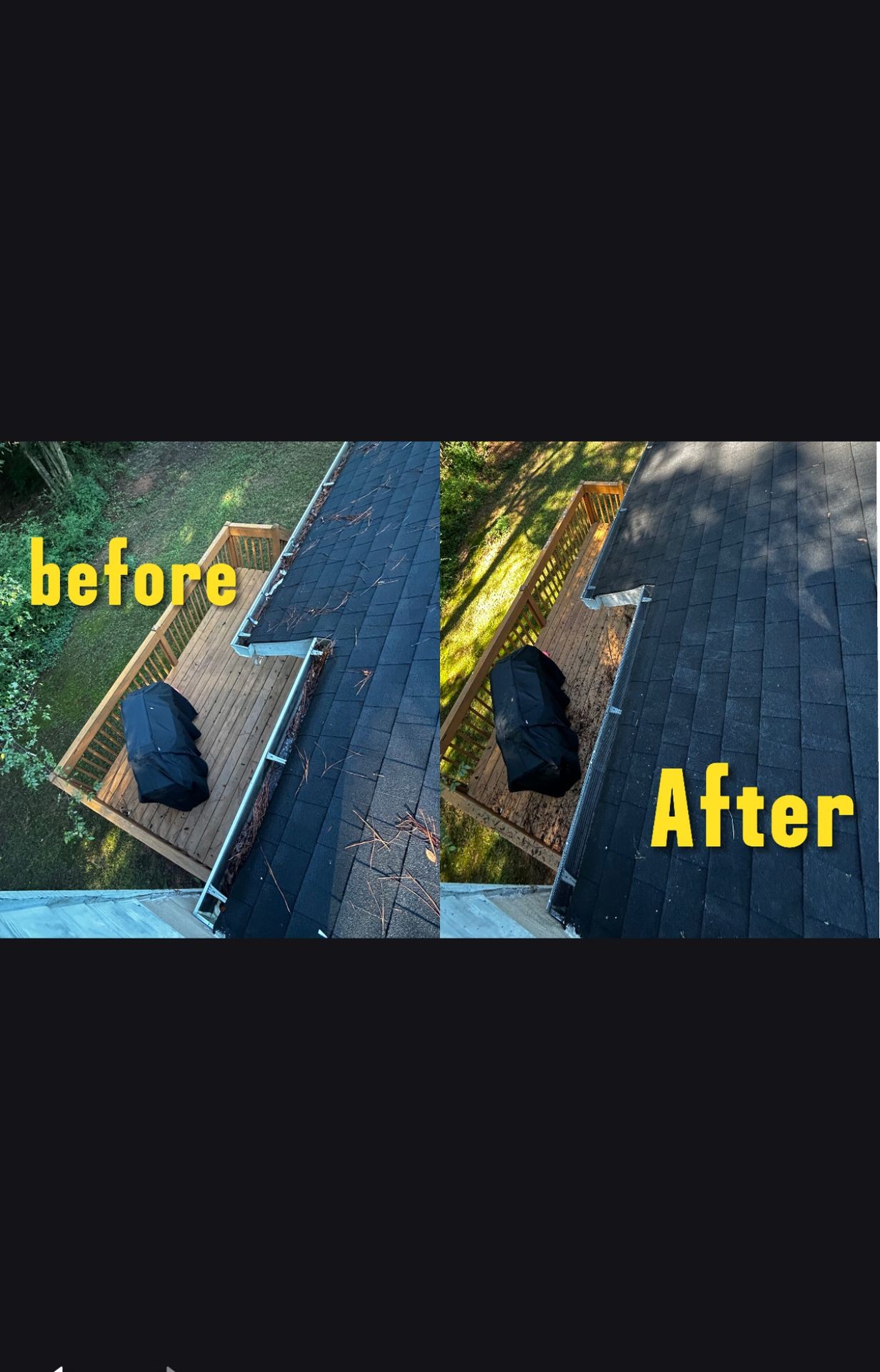 Gutter cleaning and maintenance